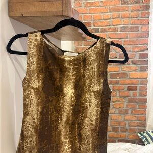 Reformation Brown and Gold Tank Top